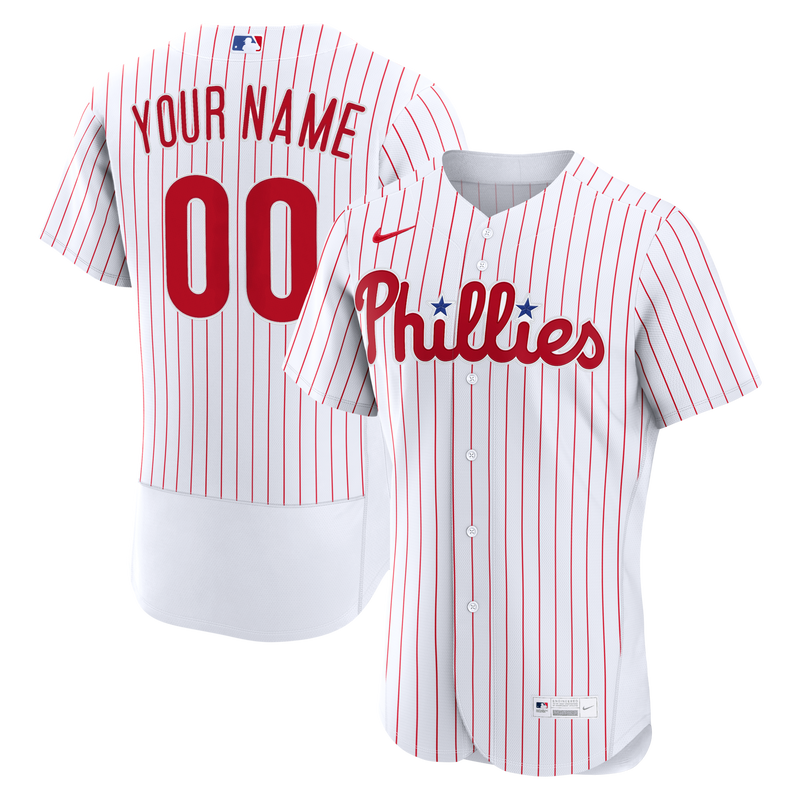 Philadelphia Phillies Nike White Home Authentic Custom Jersey