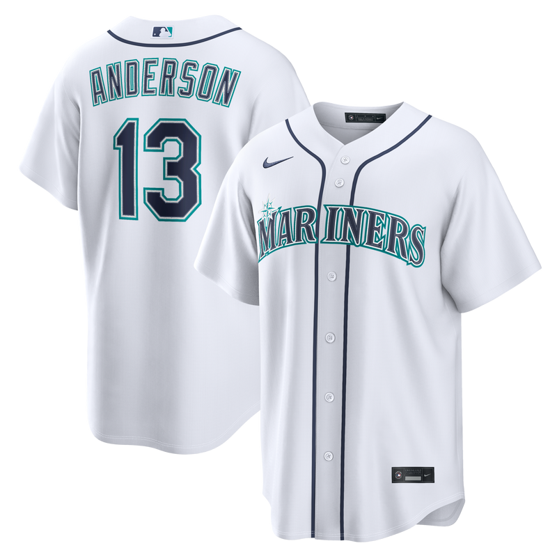 Seattle Mariners Kade Anderson Nike White Home Replica Jersey