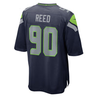Seattle Seahawks Jarran Reed Nike College Navy Game Jersey