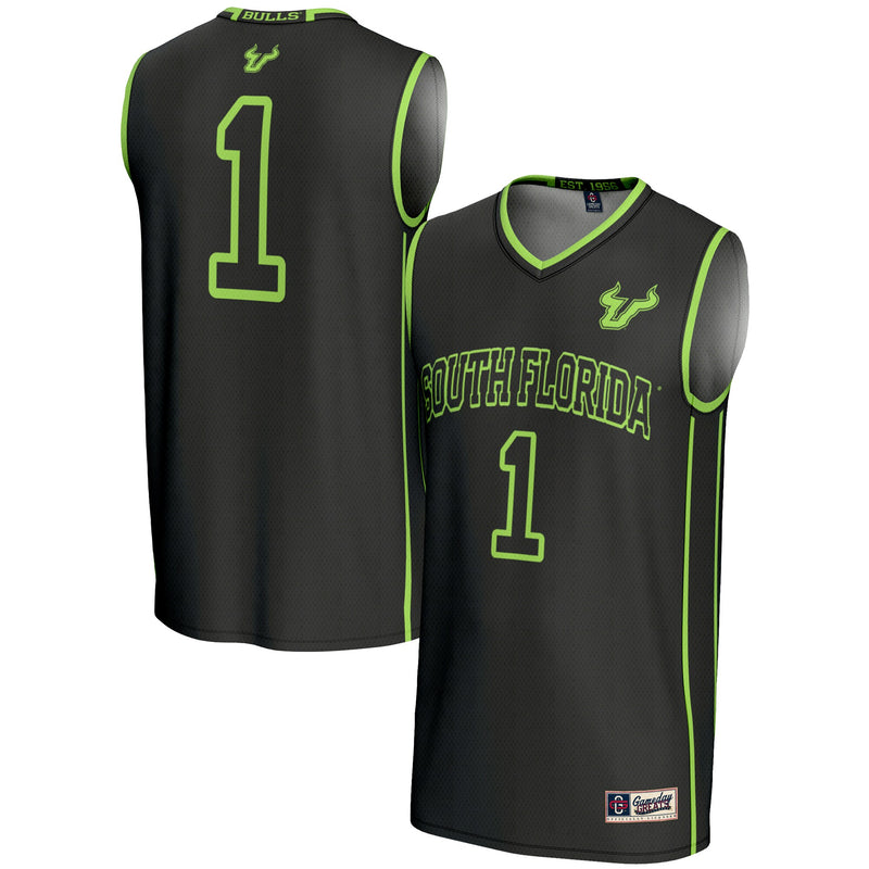 #1 South Florida Bulls GameDay Greats Lightweight Basketball Jersey - Black