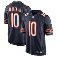 Chicago Bears Luther Burden III Nike Navy Team Game Jersey