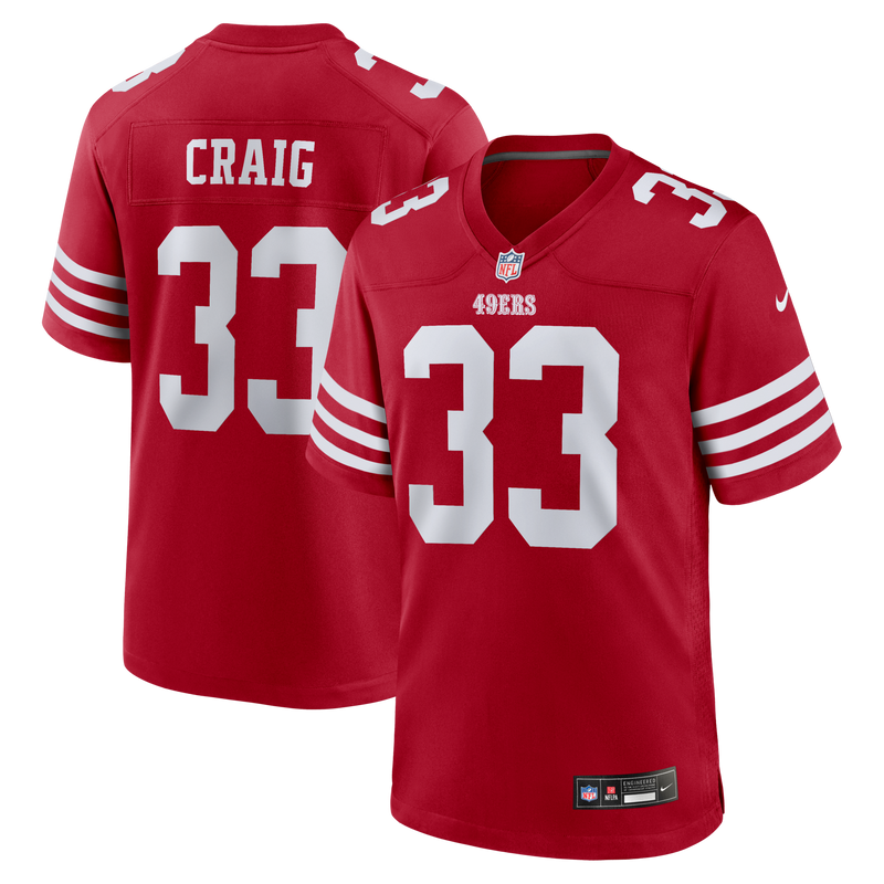 San Francisco 49ers Roger Craig Nike Scarlet Team Retired Game Jersey