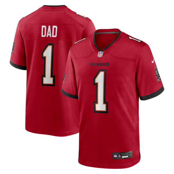 Tampa Bay Buccaneers Number 1 Dad Nike Red Game Jersey