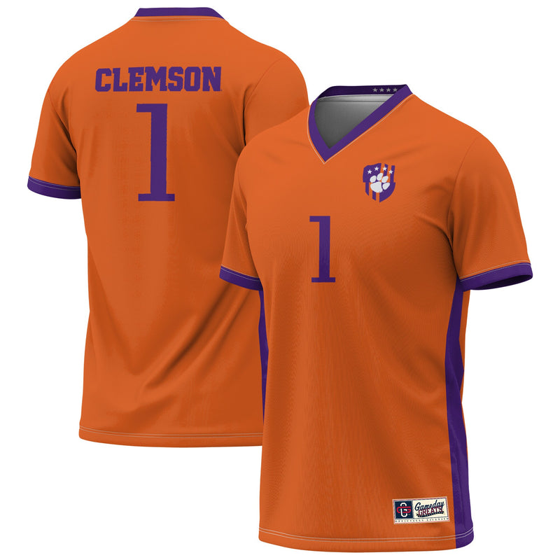 #1 Clemson Tigers GameDay Greats Lightweight Collegiate Soccer Fashion Jersey - Orange