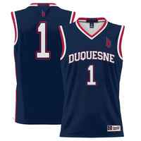 #1 Duquesne Dukes GameDay Greats Lightweight Basketball Jersey - Navy