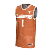 #1 Texas Longhorns GameDay Greats Lightweight Icon Print Basketball Jersey - Texas Orange