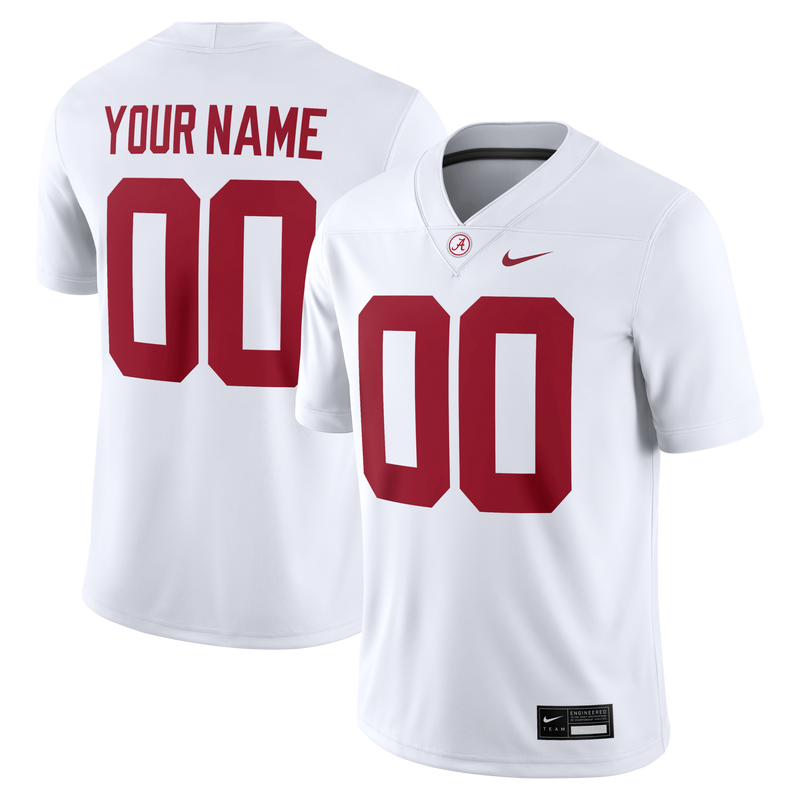 Alabama Crimson Tide Nike Custom Game Jersey - White