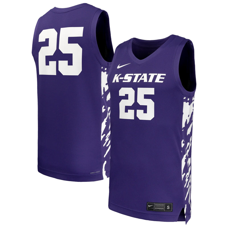 #25 Kansas State Wildcats Nike Replica Basketball Jersey - Purple