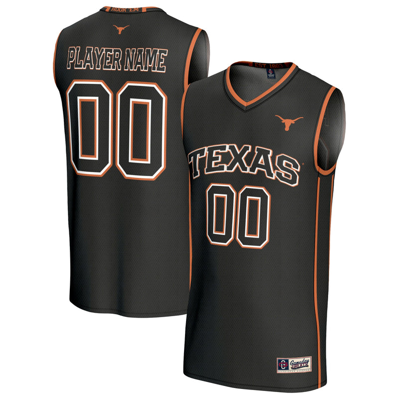 Texas Longhorns GameDay Greats Lightweight Collegiate Basketball NIL Pick-A-Player Fashion Jersey - Black