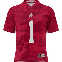 #1 Ohio State Buckeyes GameDay Greats Camo Football Jersey - Scarlet