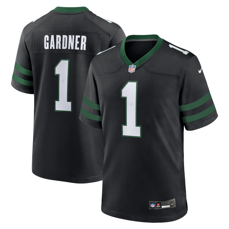 New York Jets Ahmad Sauce Gardner Nike Legacy Black Alternate Game Jersey