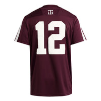 #12 Texas A&M Aggies adidas Premier Strategy Jersey - Maroon