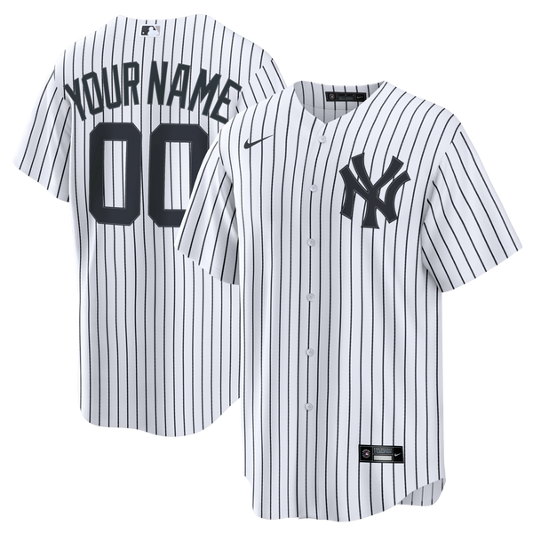 New York Yankees Nike White Home Stadium Custom Jersey