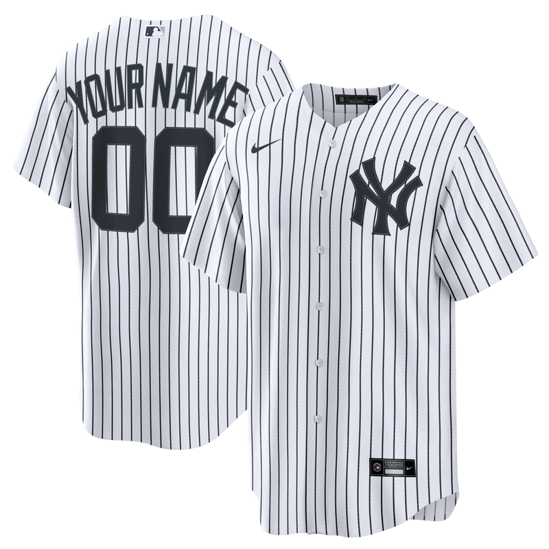 New York Yankees Nike White Home Stadium Custom Jersey