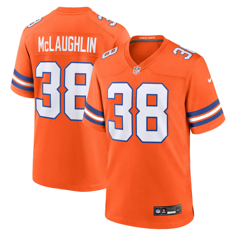 Denver Broncos Jaleel McLaughlin Nike Orange Mile High Collection 1977 Throwback Player Game Jersey