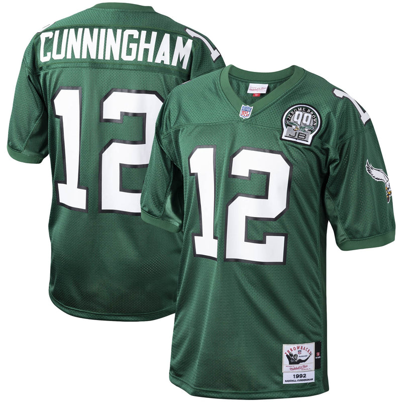 Philadelphia Eagles 1992 Randall Cunningham Mitchell & Ness Green Authentic Throwback Retired Player Jersey