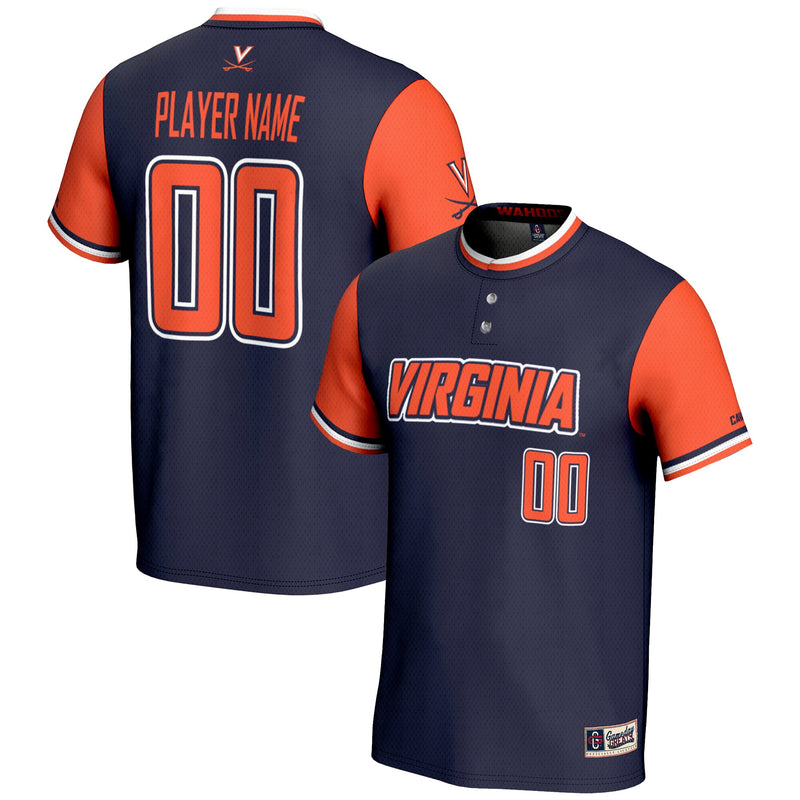 Virginia Cavaliers GameDay Greats NIL Pick-A-Player Lightweight Softball Jersey - Navy