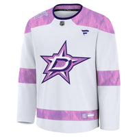 Dallas Stars Fanatics White Hockey Fights Cancer Survivor Practice Jersey