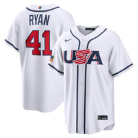 USA Baseball Joe Ryan Nike White 2026 World Baseball Classic Home Stadium Jersey
