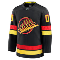 Vancouver Canucks Fanatics Black Alternate Premium Custom Jersey