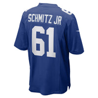 New York Giants John Michael Schmitz Jr. Nike Royal Team Game Jersey