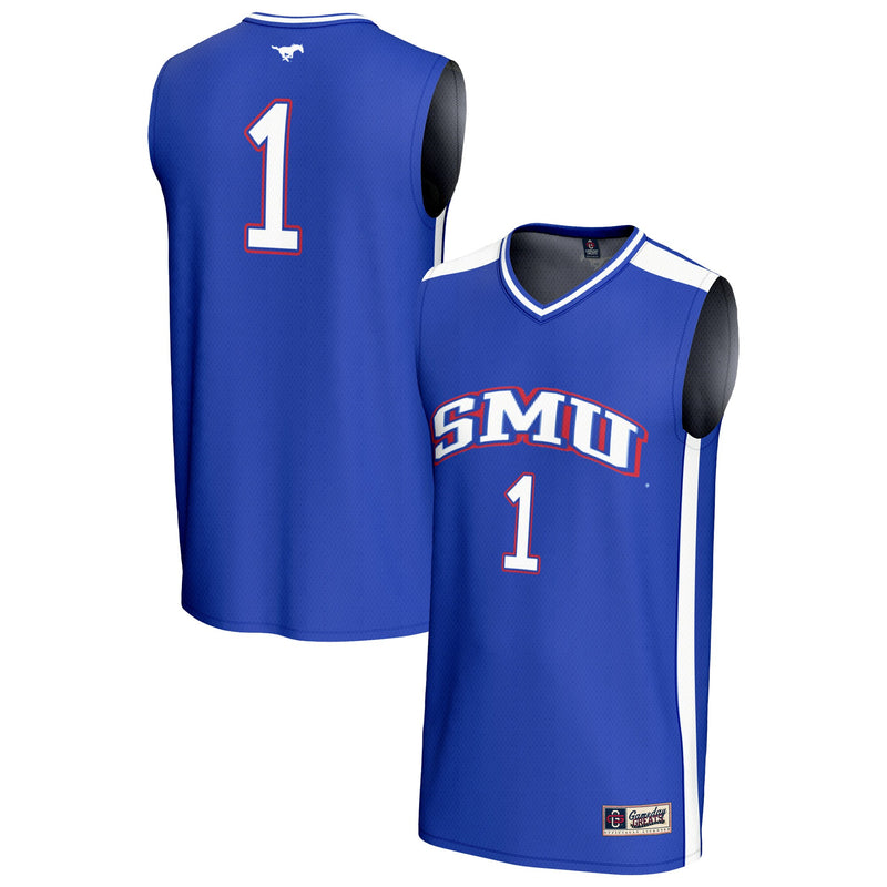 #1 SMU Mustangs GameDay Greats Lightweight Basketball Fashion Jersey - Royal
