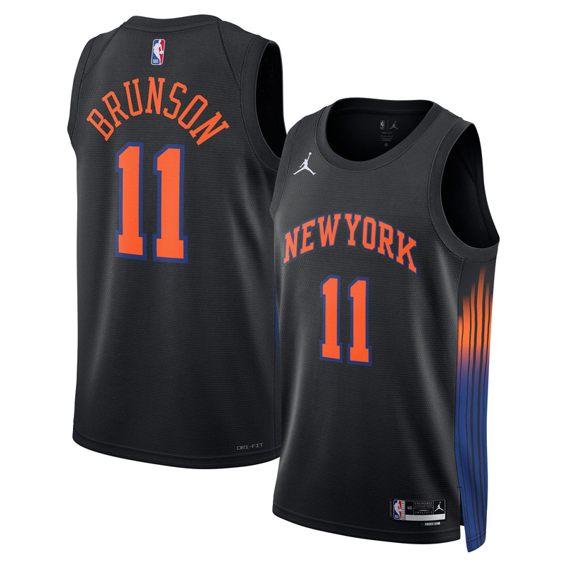 New York Knicks Jordan Brand Statement Edition Jersey - Black - Jalen Brunson -