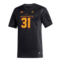 #31 ULM Warhawks adidas Replica Football Jersey - Black