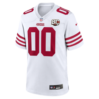 San Francisco 49ers Nike White 80th Anniversary Custom Game Jersey