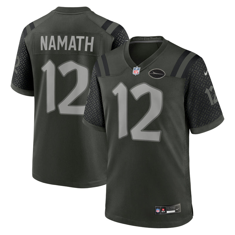 New York Jets Joe Namath Nike Gotham Green 2025 Rivalries Collection Retired Player Game Jersey