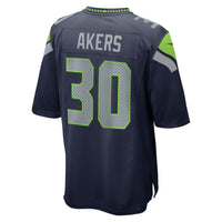 Seattle Seahawks Cam Akers Nike College Navy Team Game Jersey