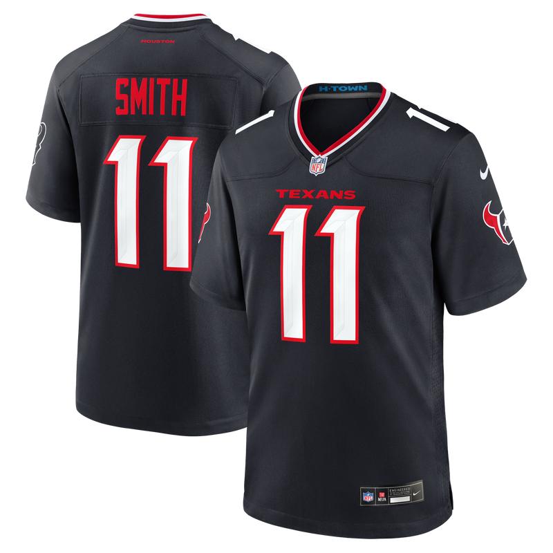 Houston Texans Tremon Smith Nike Navy Team Game Jersey