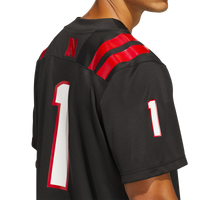 #1 Nebraska Huskers adidas Our Red Burns Brighter Premier Strategy Jersey - Black
