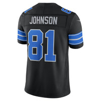 Detroit Lions Calvin Johnson Nike Black Alternate Vapor F.U.S.E. Stitched Retired Limited Jersey