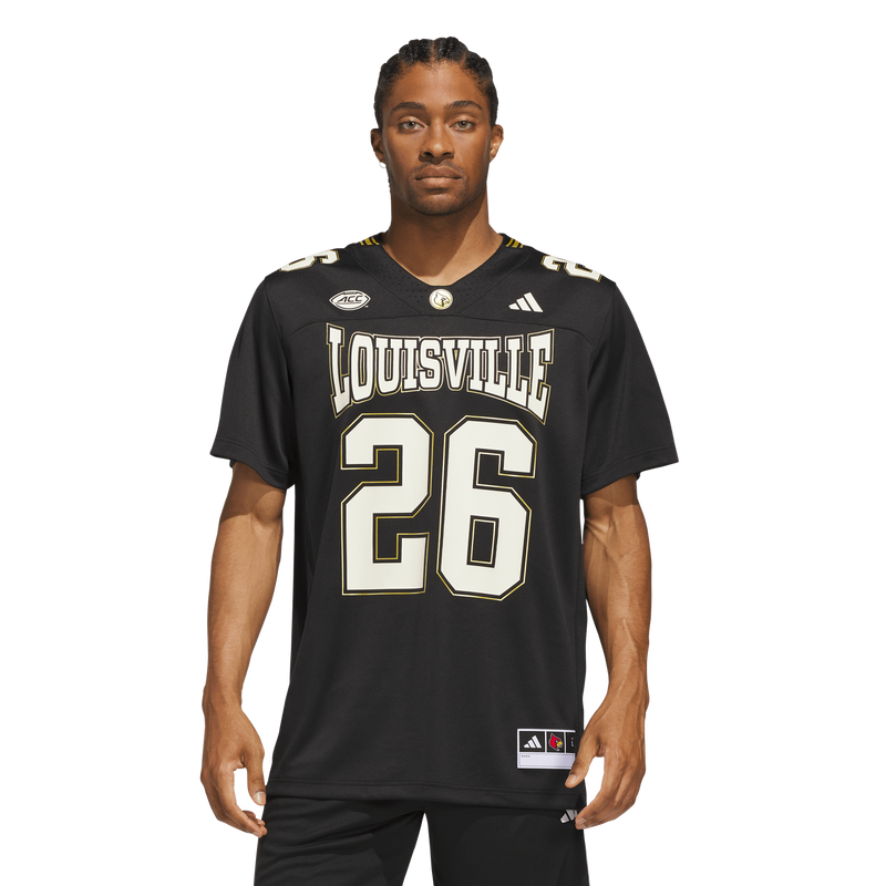 #26 Louisville Cardinals adidas For the Ville Premier Strategy Jersey - Black