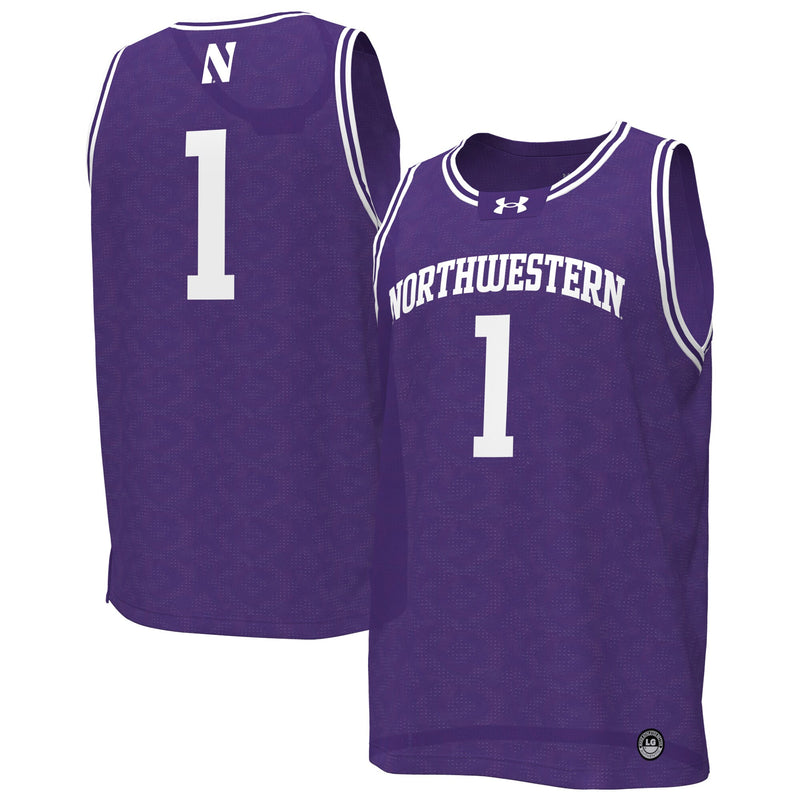 #1 Northwestern Wildcats Under Armour Replica Basketball Jersey - Purple