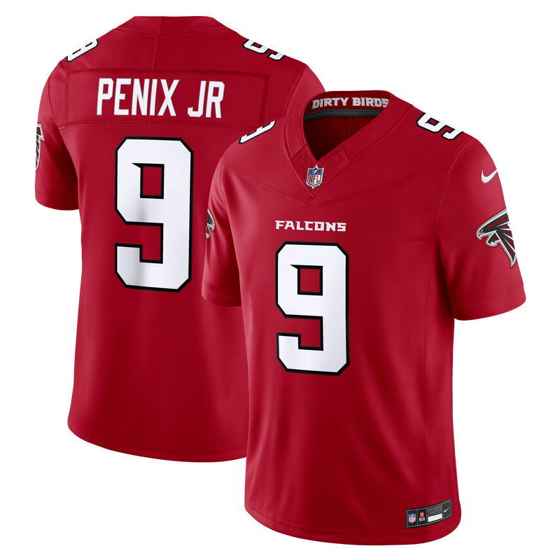 Atlanta Falcons Michael Penix Jr. Nike Red Team Vapor F.U.S.E. Stitched Limited Jersey