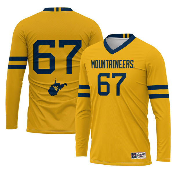 #1 West Virginia Mountaineers GameDay Greats Lightweight Volleyball Jersey - Gold