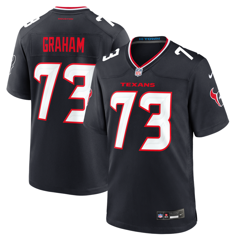 Houston Texans Derrick Graham Nike Navy Team Game Jersey