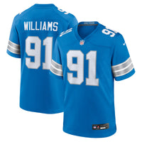 Detroit Lions Tyleik Williams Nike Blue Team Game Jersey