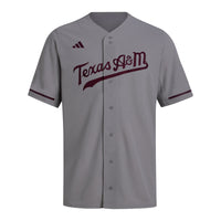 Texas A&M Aggies adidas Replica Baseball Jersey - Gray
