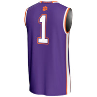 #1 Clemson Tigers GameDay Greats Lightweight Basketball Jersey - Purple