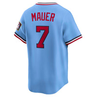 Minnesota Twins Joe Mauer Nike Light Blue Throwback Cooperstown Collection Limited Jersey