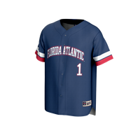 #1 Florida Atlantic Owls GameDay Greats Collegiate Baseball Fashion Jersey - Navy