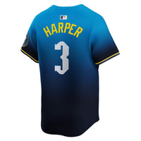 Philadelphia Phillies Bryce Harper Nike Blue City Connect Limited Player Jersey