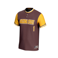 #1 Arizona State Sun Devils GameDay Greats Lightweight Collegiate Softball Fashion Jersey - Maroon
