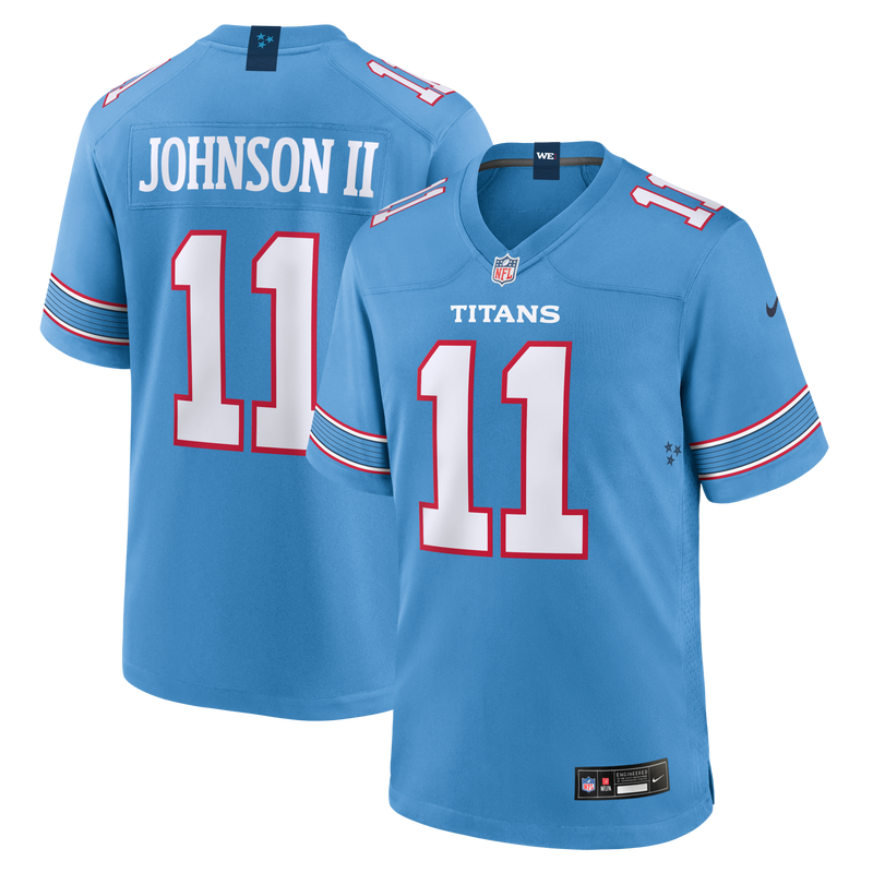Tennessee Titans Jermaine Johnson II Nike Light Blue Team Game Jersey