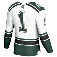 #1 Michigan State Spartans GameDay Greats Hockey Jersey - White
