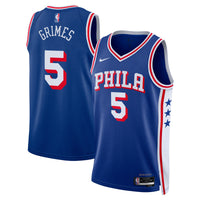 Philadelphia 76ers Nike Icon Edition Swingman Jersey - Royal - Quentin Grimes -