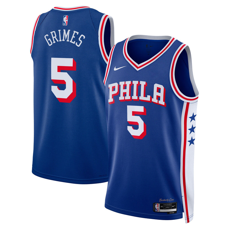 Philadelphia 76ers Nike Icon Edition Swingman Jersey - Royal - Quentin Grimes -